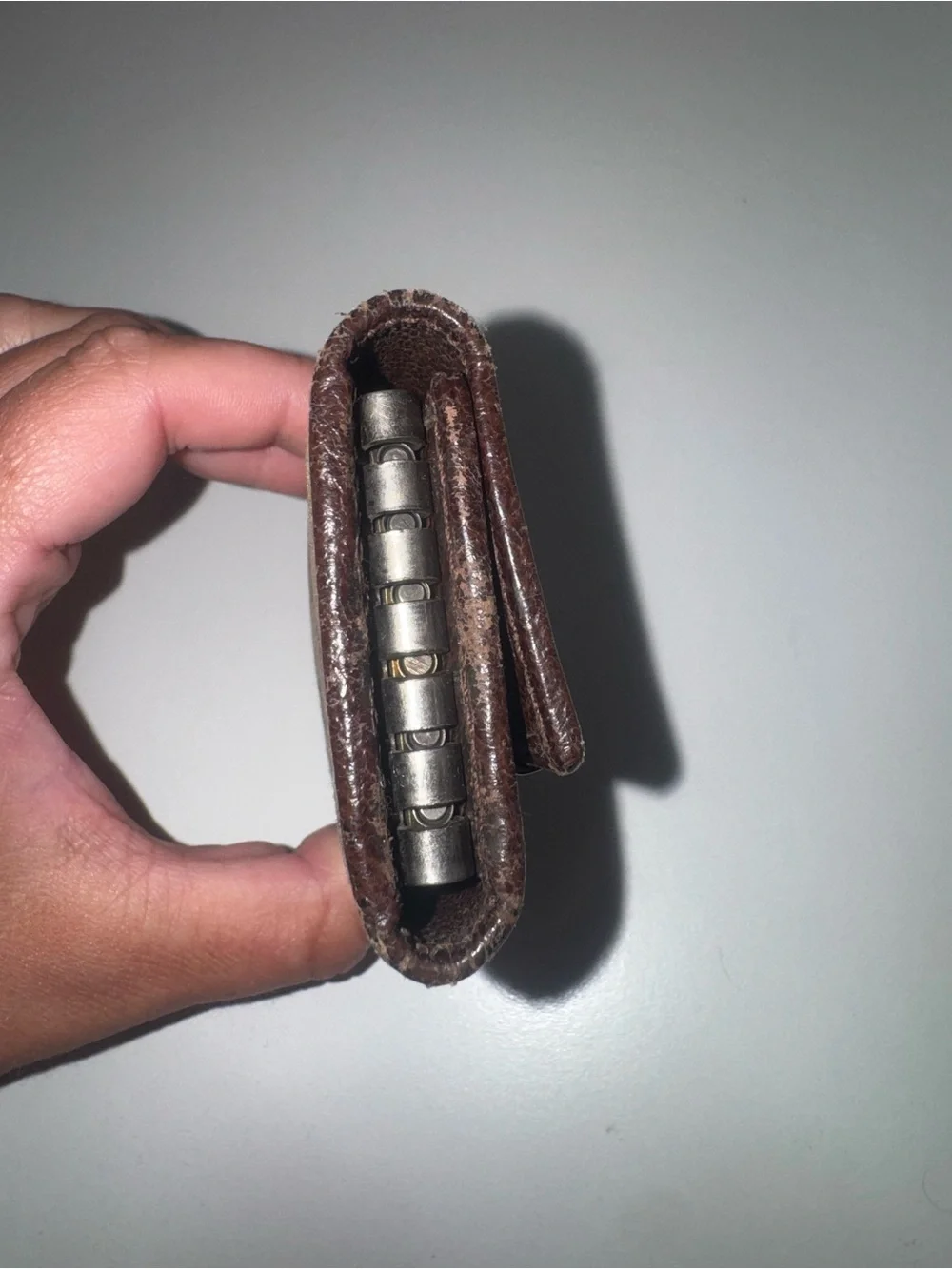 Gucci Brown & Beige Monogram Key Holder - Picture 4 of 7